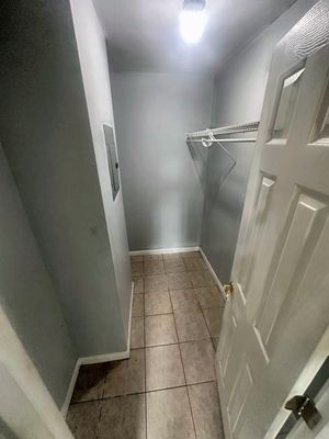Walk-in closet in a 1-bedroom New Orleans East home
