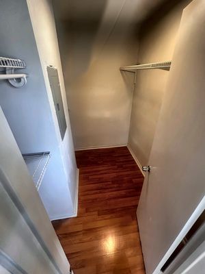 Walk-in closet in a 1-bedroom New Orleans East home