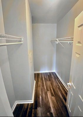 Walk-in closet in a 1-bedroom New Orleans East home
